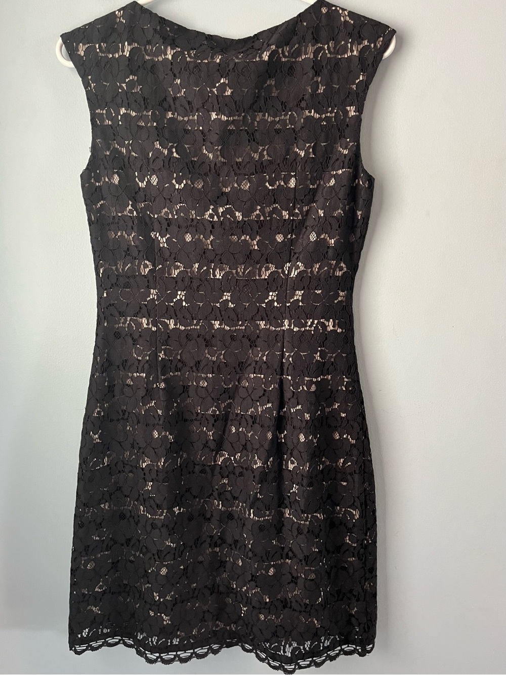 Chic By Jacob Black Lace Sleeveless Cotton Blend Striped Mini Dress Size XS - Picture 2 of 8
